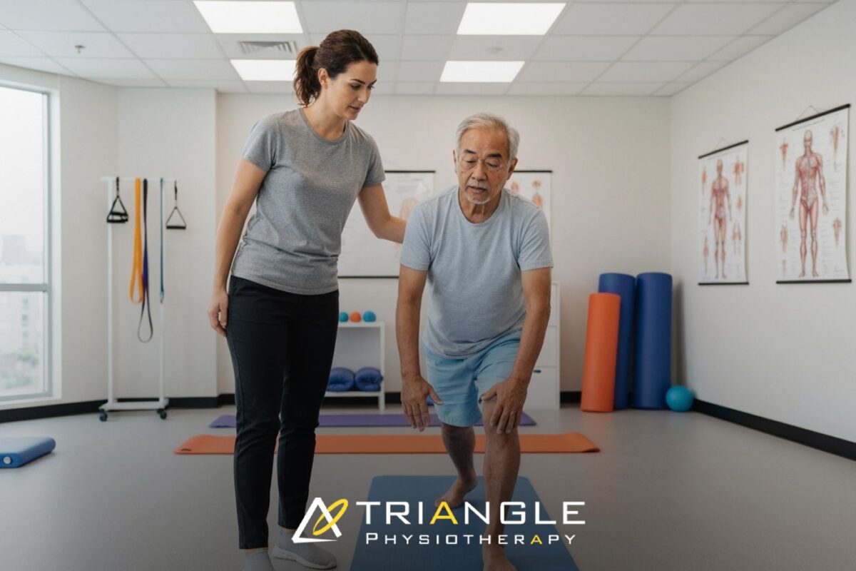 Oakville physiotherapy session focused on senior pain management